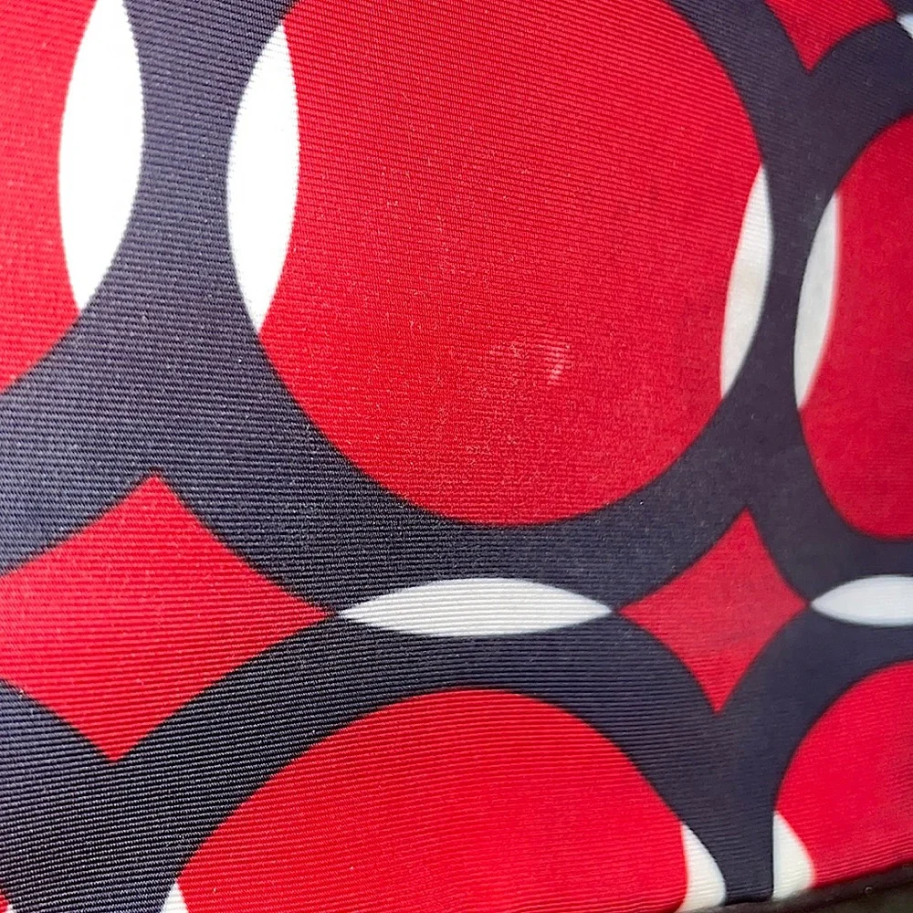 Michael Kors Kempton Nylon small red/blue tote shoulder bag - Picture 13 of 17